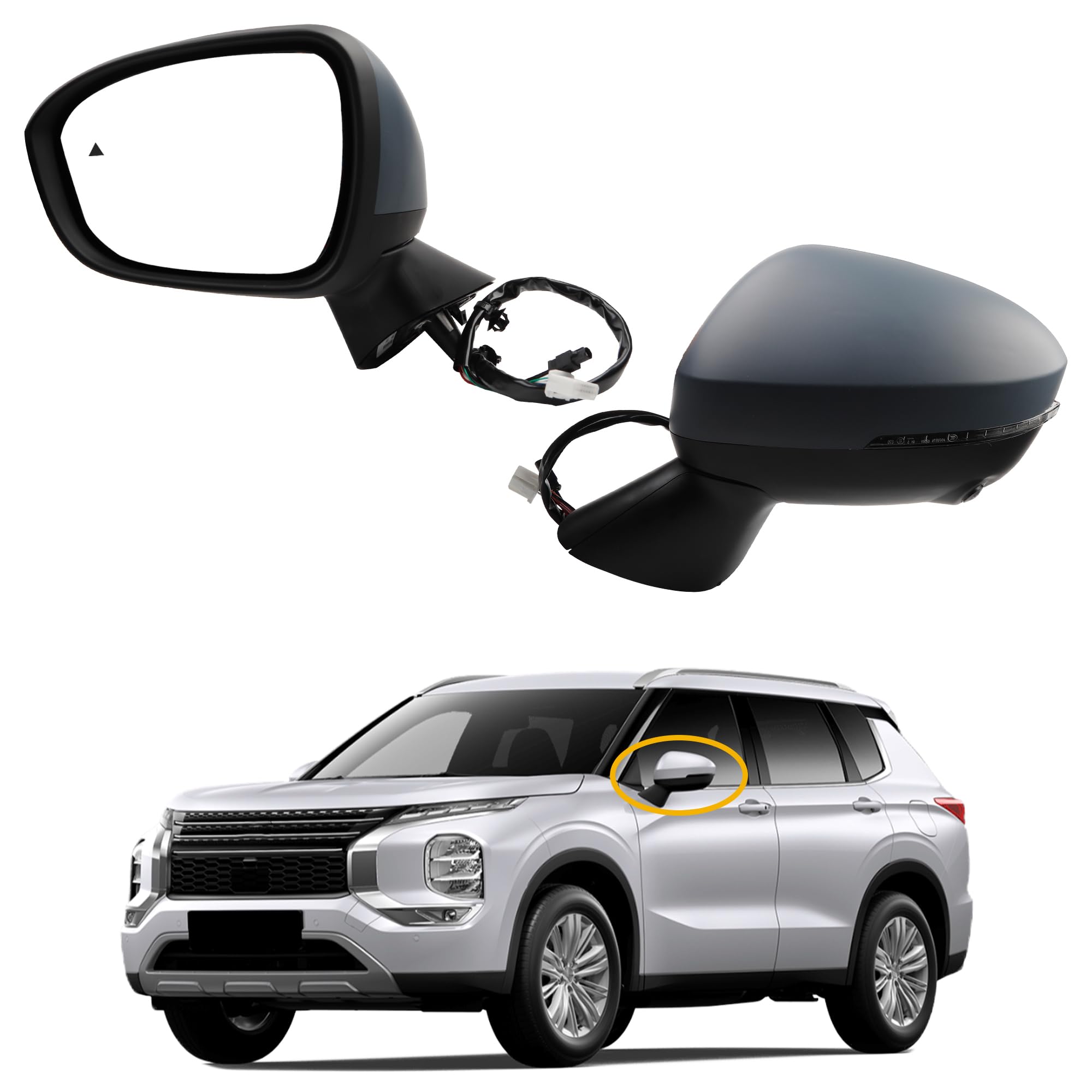 ミランチー Dasbecan Left Driver Side Mirror Compatible with 2022-2024