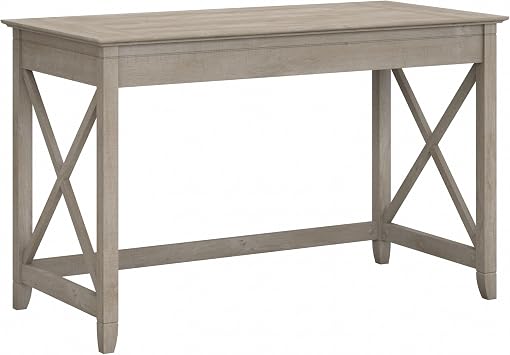 Bush Furniture Key West Collection Writing Desk, Writing Table for Home Office in Washed Gray, Small Modern Farmhouse Desk