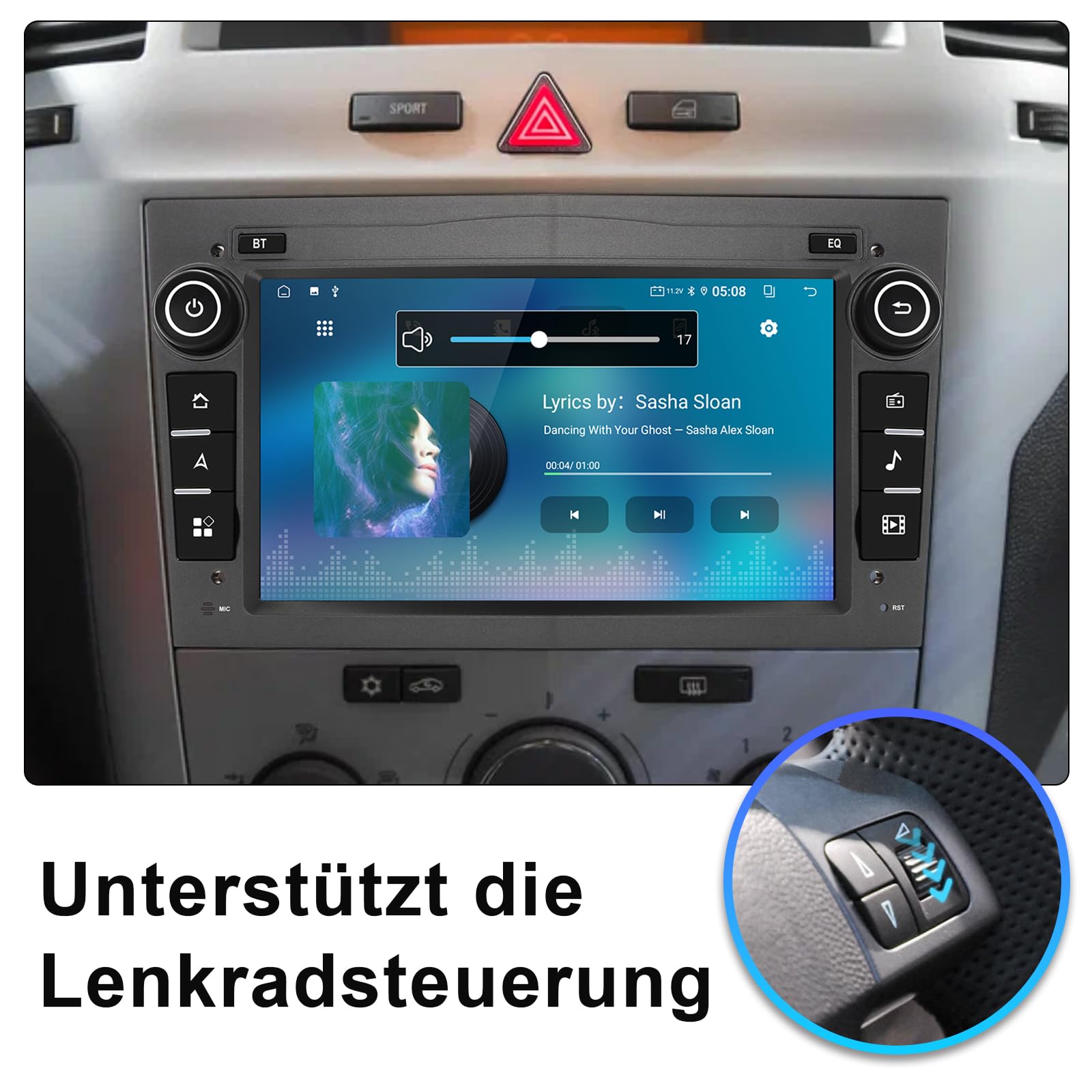 4G 64G 7inch Android 14 Car Multimedia Radio for Vauxhall Opel Corsa C/D Zafira B Astra G/H Meriva Combo Signum Wireless CarPlay Android Auto Mirror Link FM RDS GPS WiFi SWC