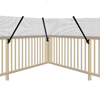 Cat Fence Conversion SystemAdjustable 30" Fence Extension for Existing Outdoor Fences, Includes Galvanized Steel Extenders and Poly Mesh for Wood, Chain Link, Metal, Brick, Vinyl Fences50ft kit