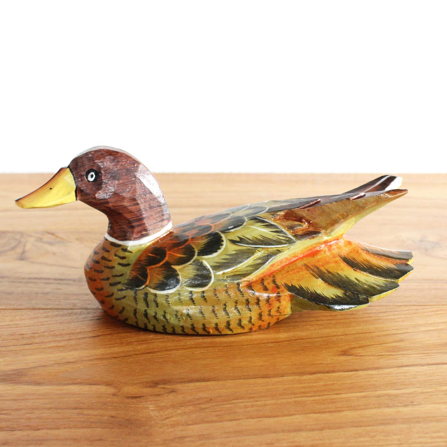 縁起物 天然木 子鴨 カルガモ 鳥 木彫り置物 カモ 鴨 小鴨 水鳥 バード Amazon.co.jp: カルガモオブジェ 3匹セット 親子 大中小 木製