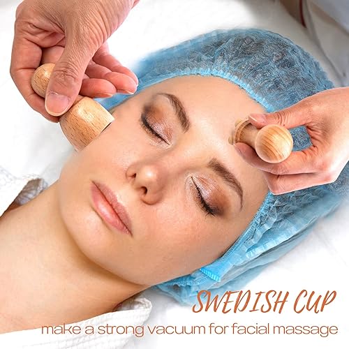 Miniatura 7 de Kit de terapia facial de madera, 7 piezas de maderoterapia facial, juego de terapia de madera facial, juego de escultura facial de madera, arrugas