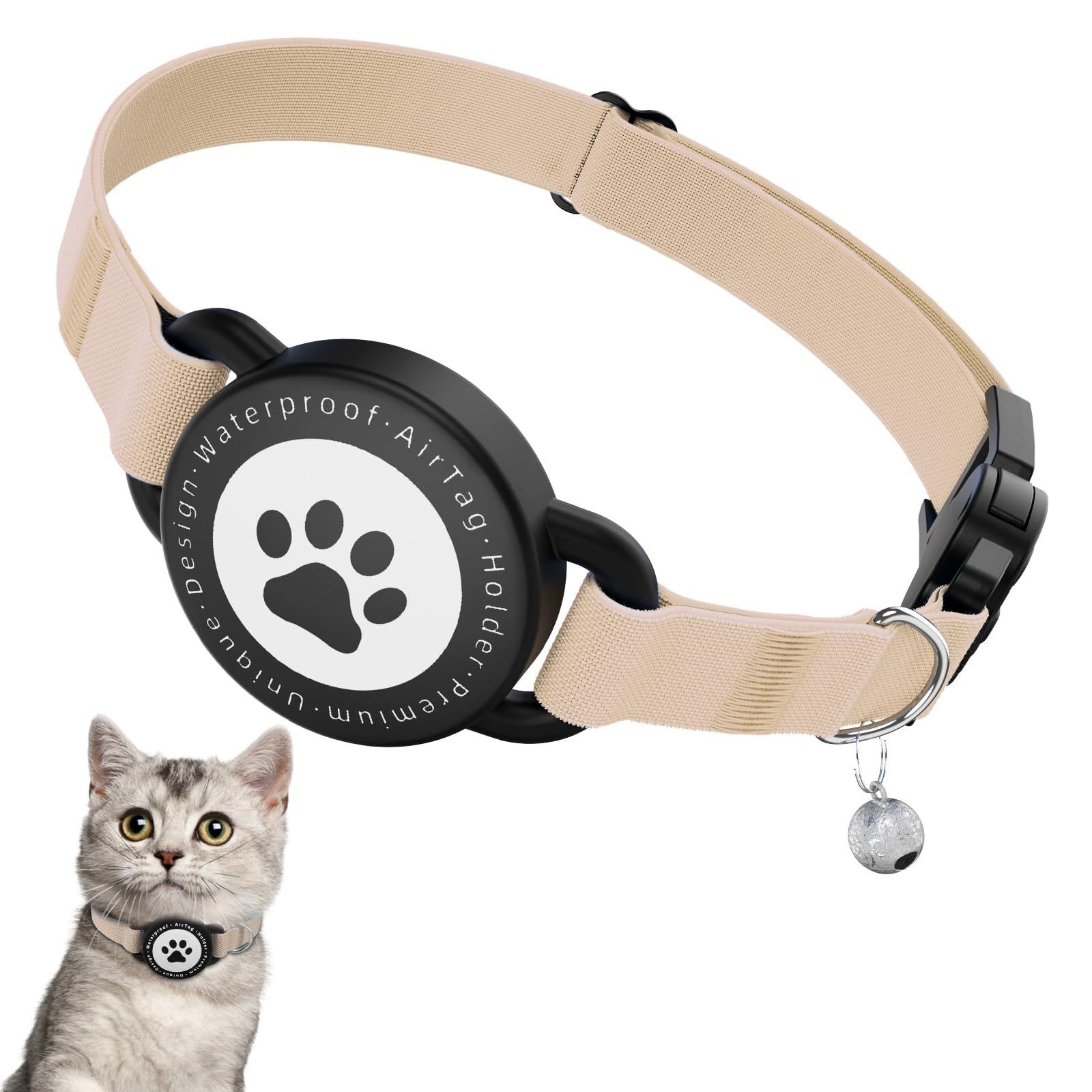 NozlaID Airtag Cat Collar, Breakaway Cat Collar with AirTag Holder