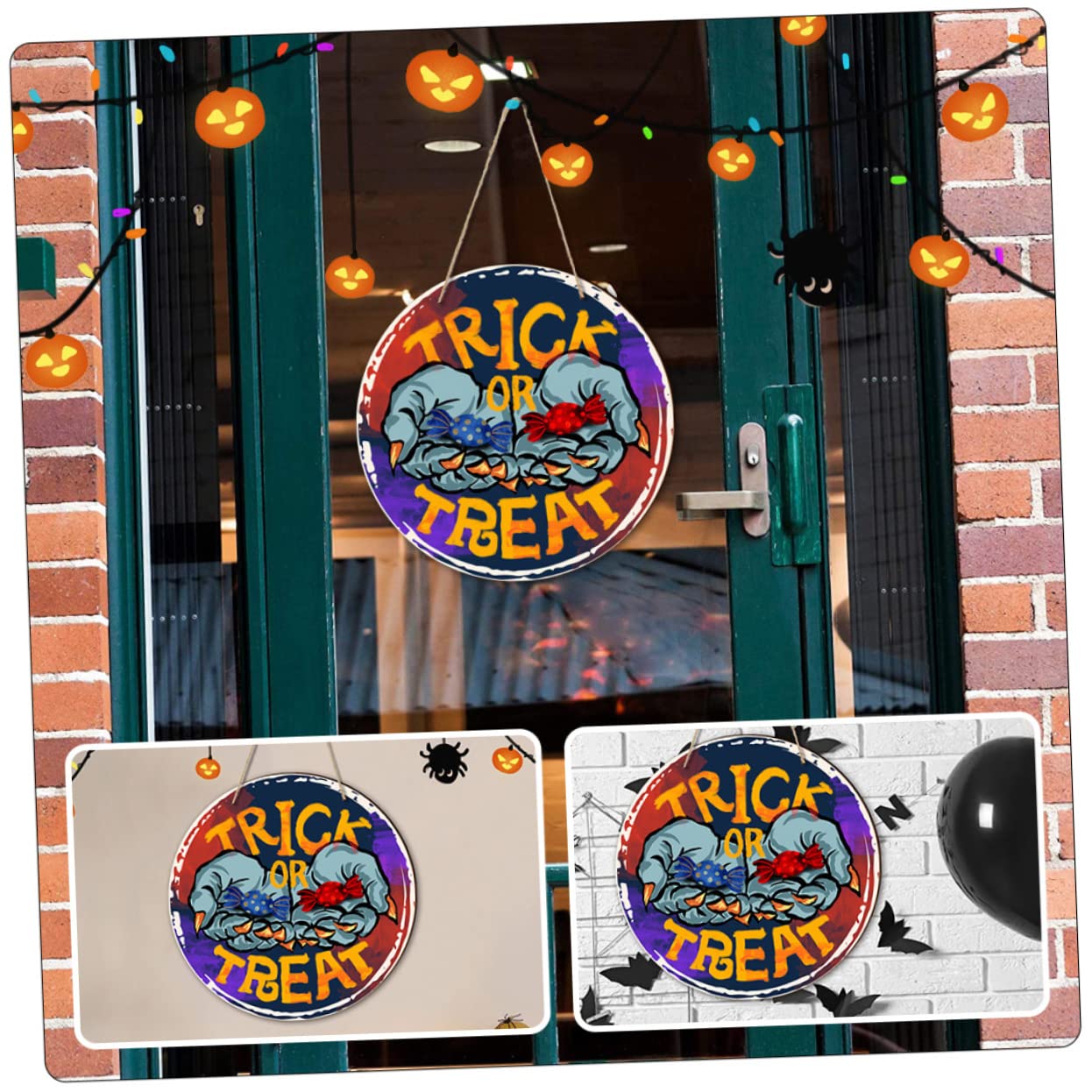 Ciieeo 3 Set di Decorazioni per Porte di Halloween Striscioni Insegne per Porte Decorazioni da Appendere per La Porta Dingresso di Halloween