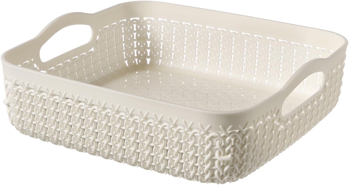 Curver,Knit,Mini Basket Square,2.8L,Off White Color