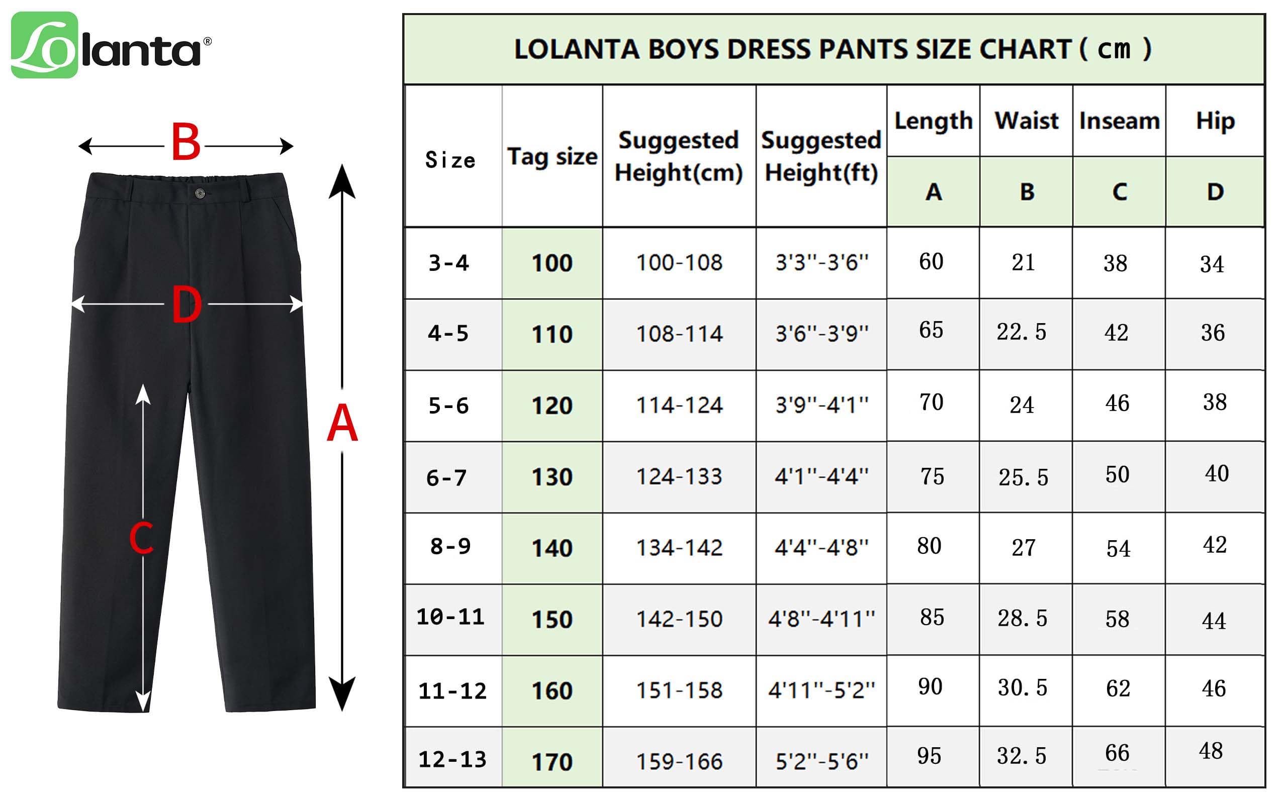LOLANTA Pantalones Escolares Niño, Pantalones de Vestir Infantiles, Pantalon Pinzas Niño, Pantalón de Uniforme con Cintura Ajustable 3-13 Años