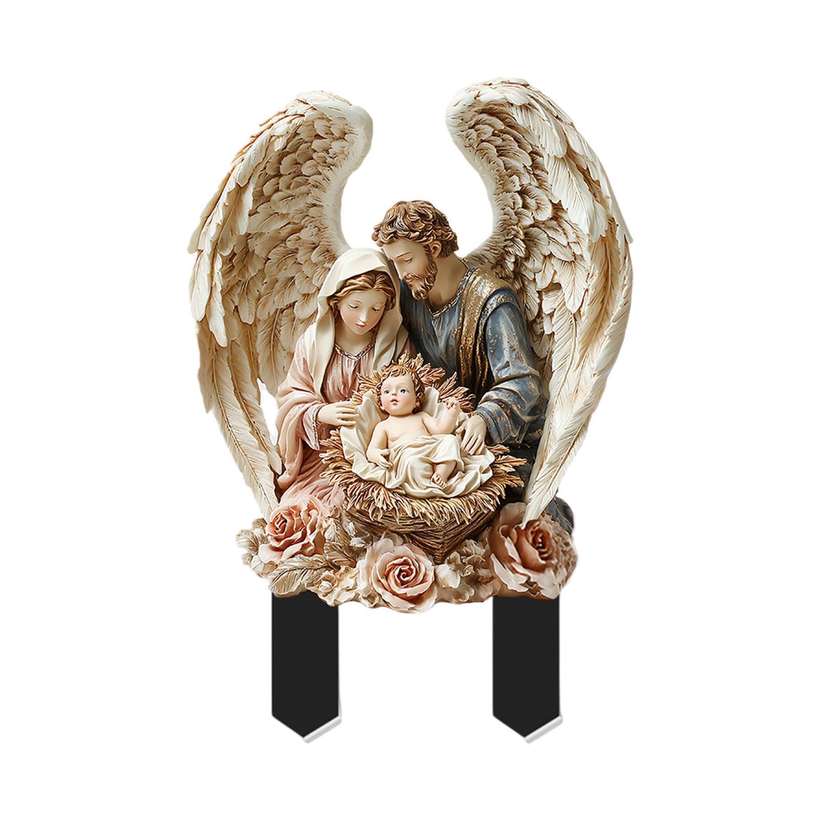 Holy Family Landscape Garden Stake 2D Display Outdoor Planter Pot Decoration Style C-image-23