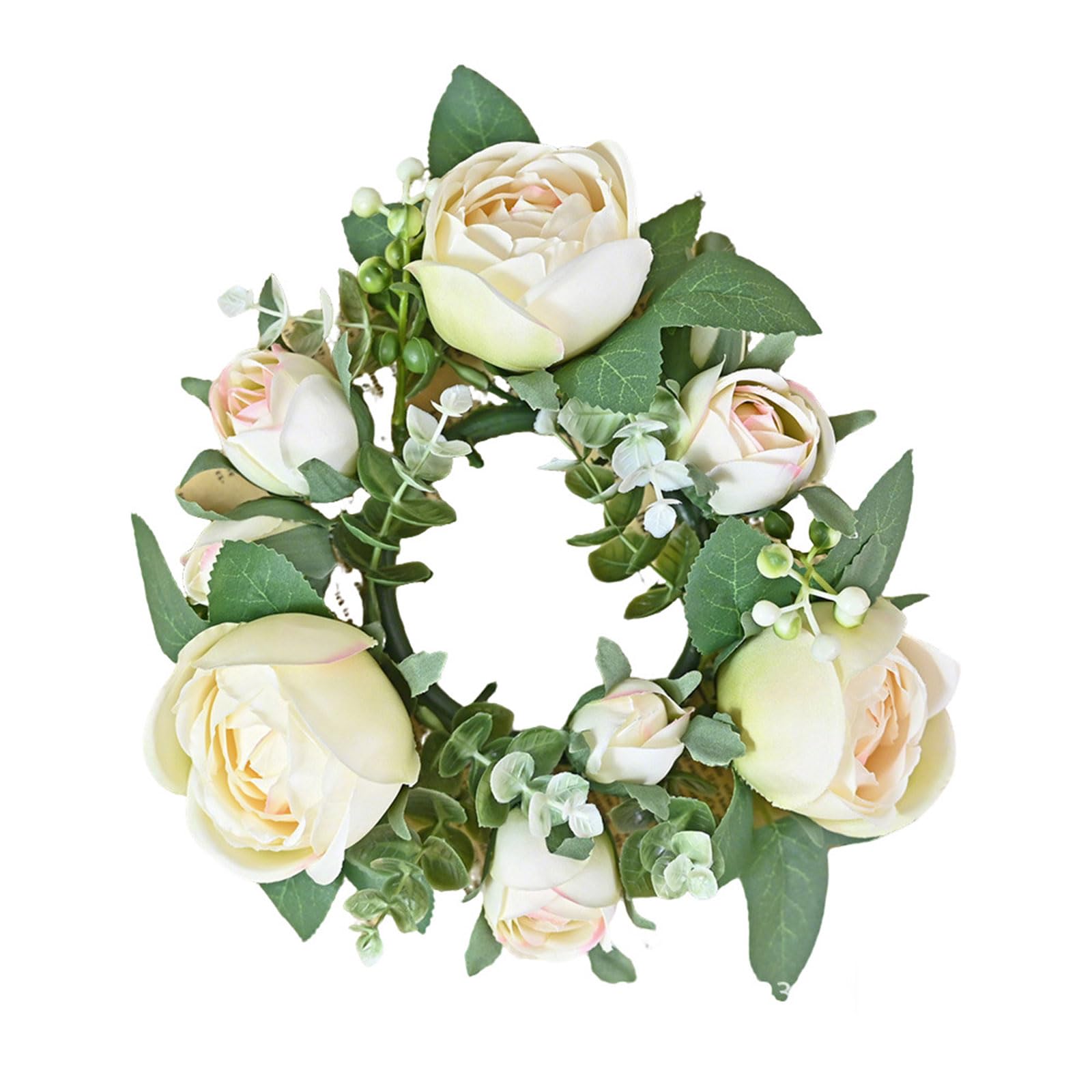 Meiliyizu Stand Wreath Artificial Rose Flower Rings Wreath for Wedding Reception and Photography Backdrop Handmade绢花garland