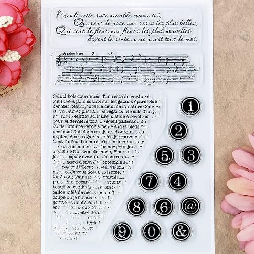 Miniatura 2 de DDOUJOY Texto de fondo Sellos transparentes para la decoración de la fabricación de tarjetas y DIY Scrapbooking 3022416