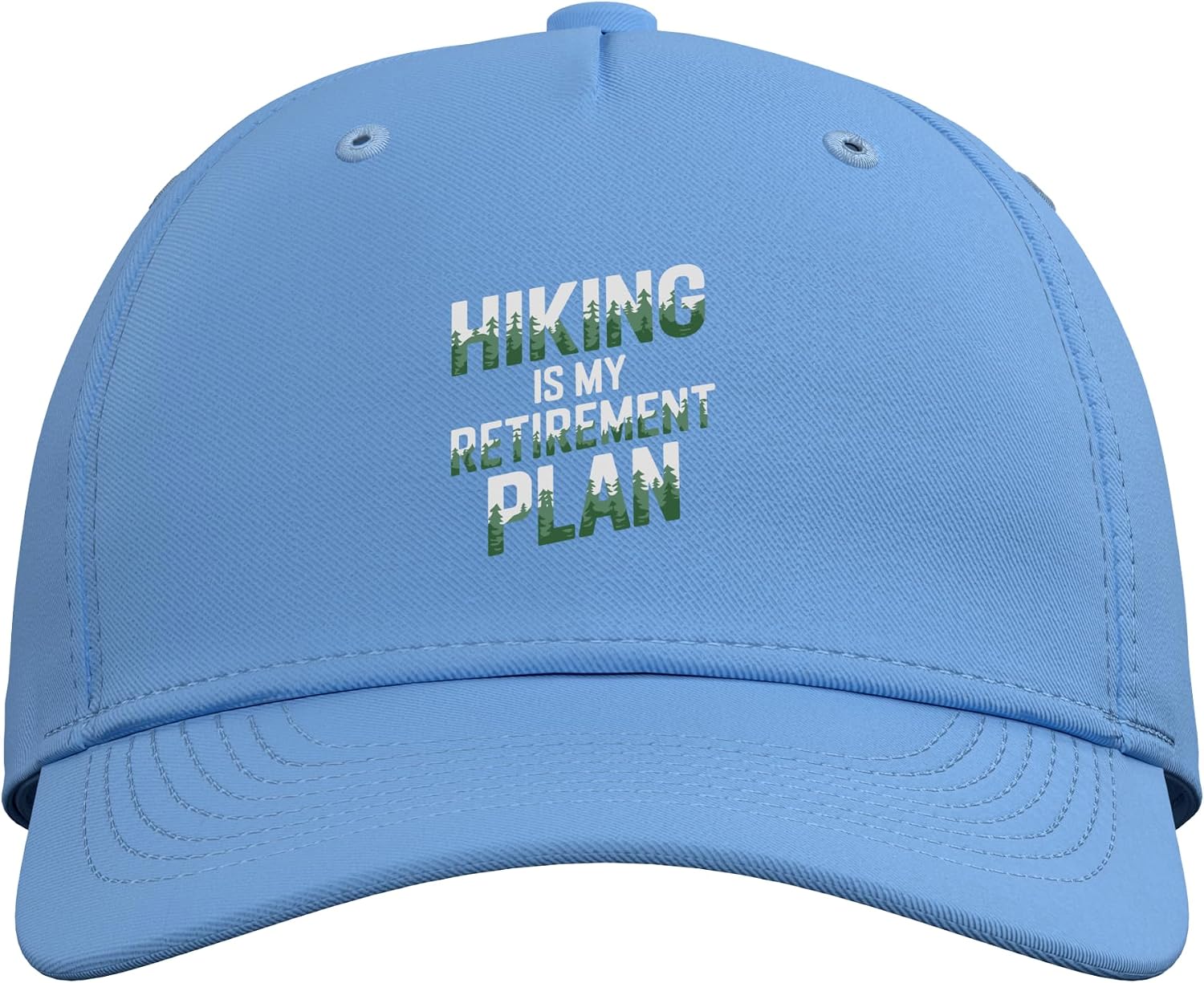 Hiking is My Retirement Plan Funny Outdoor Nature Quote Adjustable Baseball Hat image 2