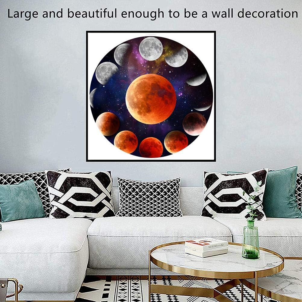 1000 Pieces Jigsaw Puzzle, Round Puzzle Fun for Adults and Teenagers, Educational Puzzle Games Toys (Moon Phase)