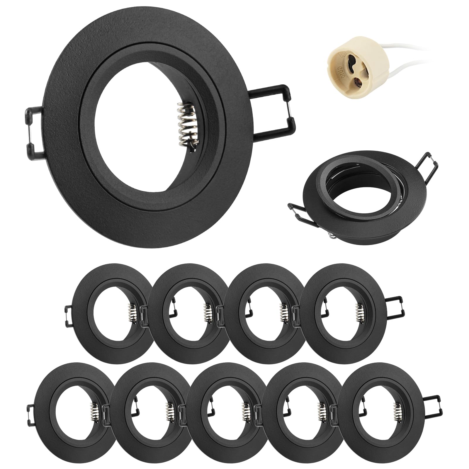 V-TAC 4 x led-inbouwspot, draaibaar, van aluminium, voor GU10-4