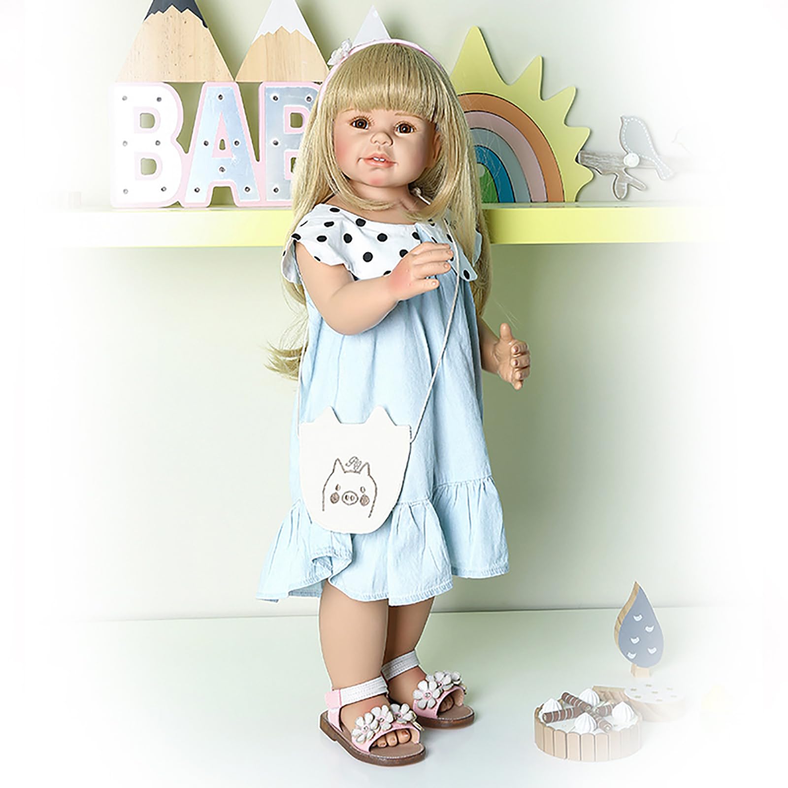 Reborn Doll 70 cm silikon winyl ręcznie robione arcydzieło lalki 70 cm
