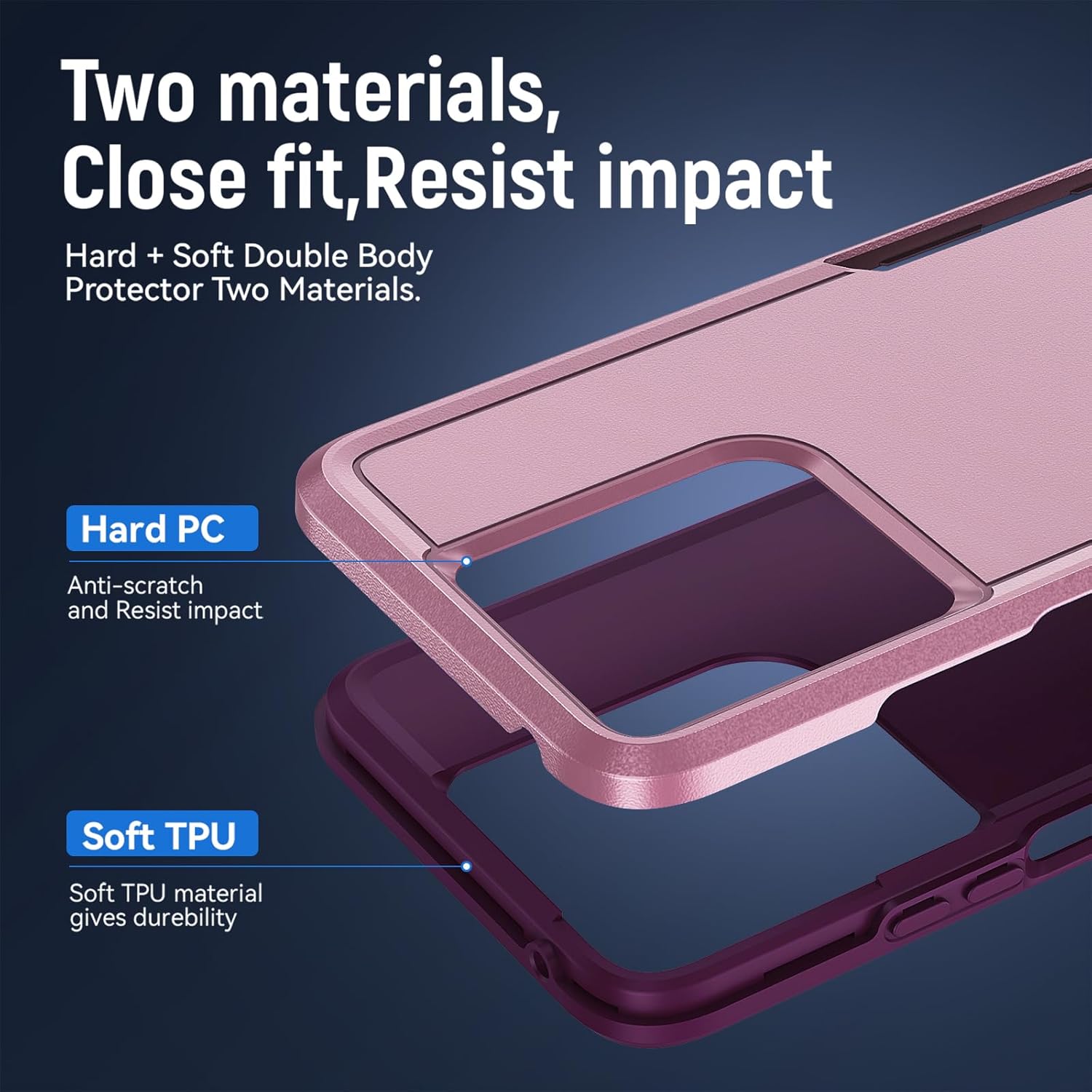 for Moto G 2025 Case, with HD Screen Protector [Military Grade Drop Tested] Heavy-Duty Tough Rugged Shockproof Protective Case for Motorola Moto G 2025, Pink - Image 4