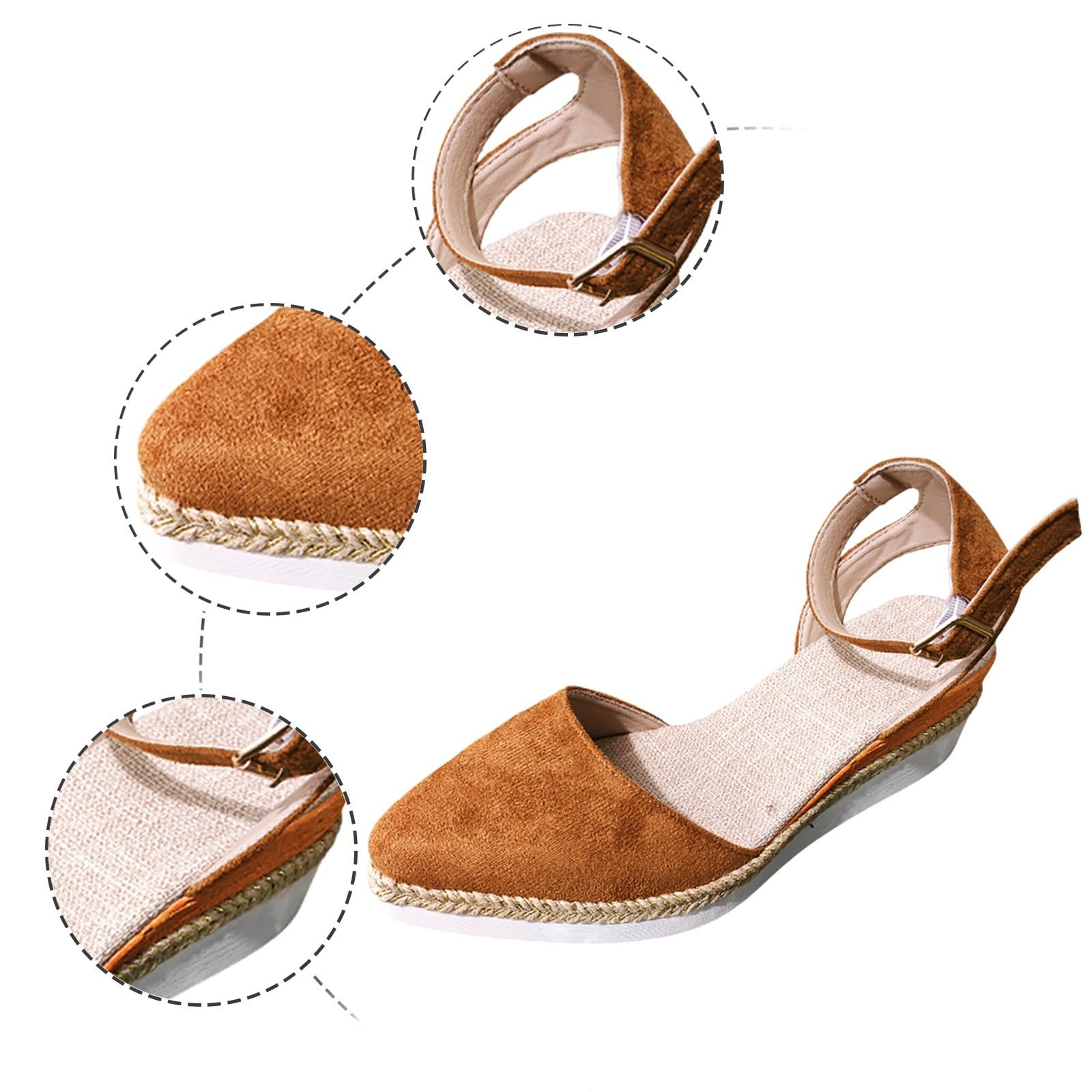 Sandali sportivi estivi moda, comode scarpe da passeggio in rete con punta tinta unita