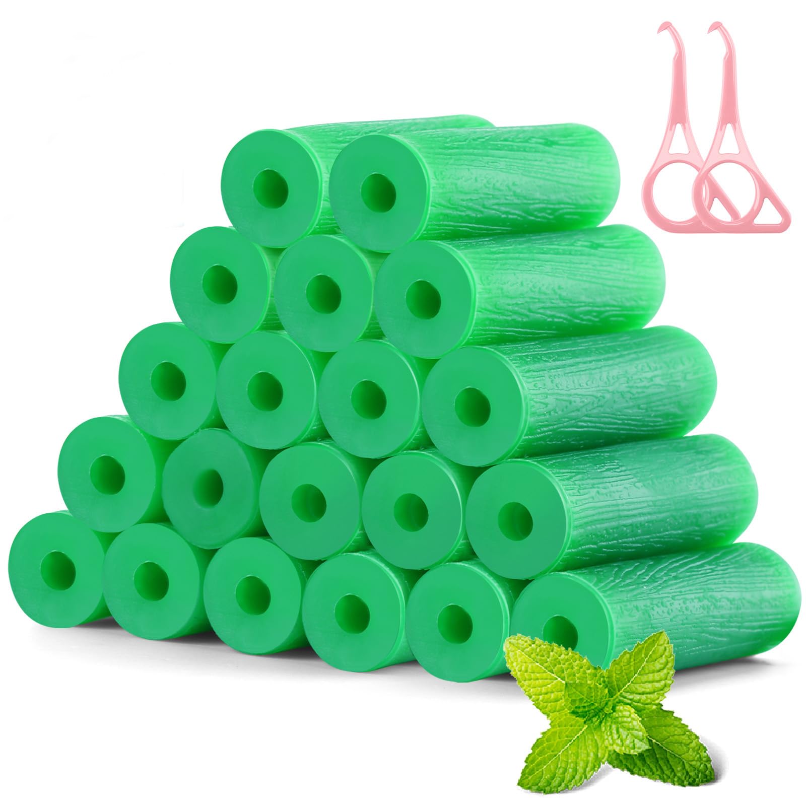 Aligner Chew for Invisalign - 20 Mint-Chew & 2 Removal Tools (Medical-grade Silicone)