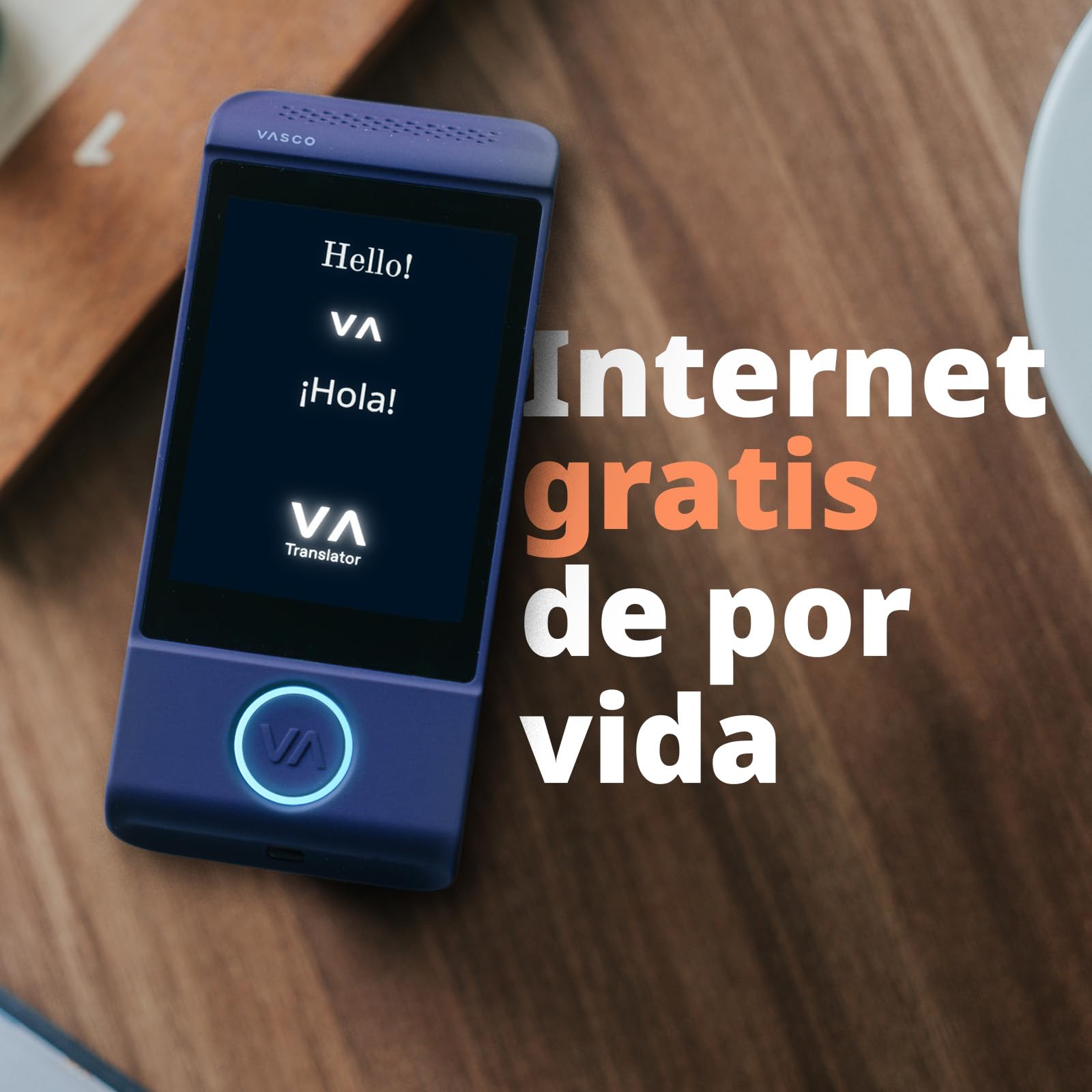 Vasco M4 Traductor | Internet Gratis de por Vida | Matte Black | Traductor ligero y de bolsillo | Botón físico para más comodidad | Modo bidireccional automático | 113 idiomas