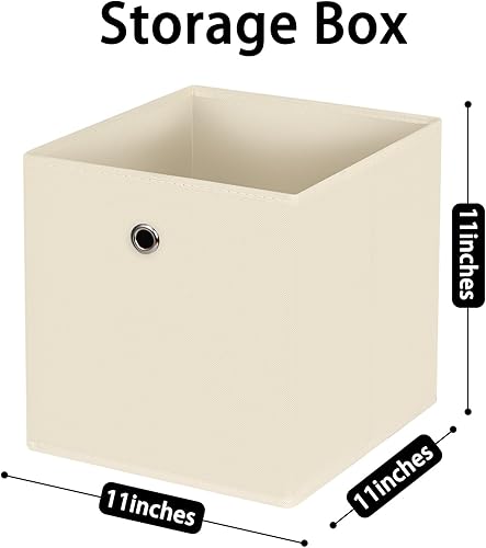 Miniatura 2 de Yunkeeeper - Cubitos de almacenamiento plegables de tela, organizador de almacenamiento de 11 pulgadas, cesta de almacenamiento plegable, para el