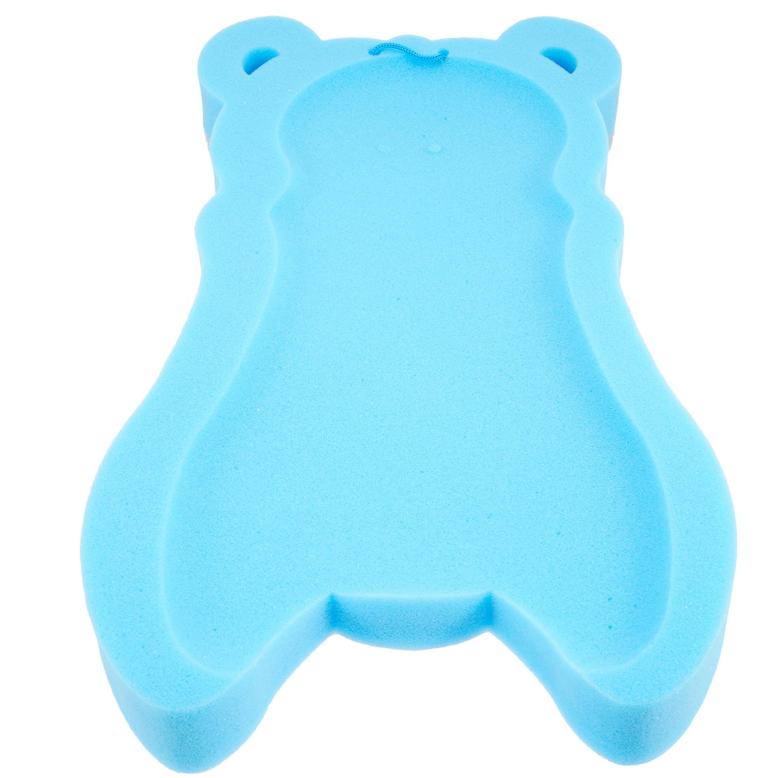 Cojín de baño para recién nacido antideslizante de esponja flexible azul