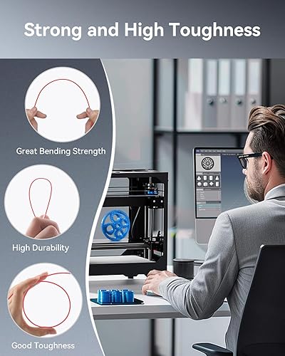 Miniatura 3 de --SUNLU - Filamento PETG de 1.75 mm, resistente para impresora 3D, FDM, encordado ultrabaja, adhesión de capa excepcional y alta tenacidad,