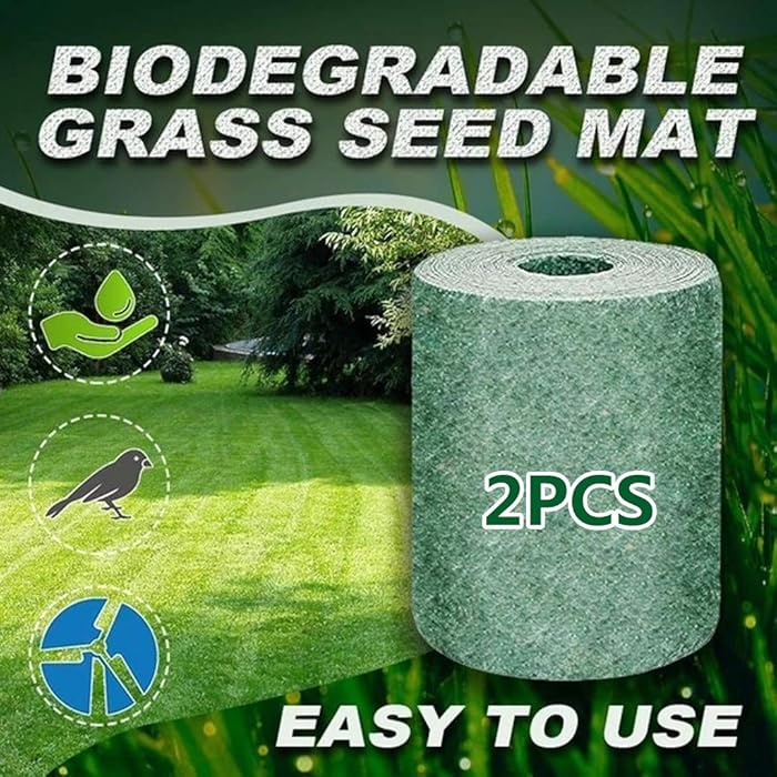 Buy YAMY 2 Pack Grass Seed Mat Biodegradable Lawn Planting Mat