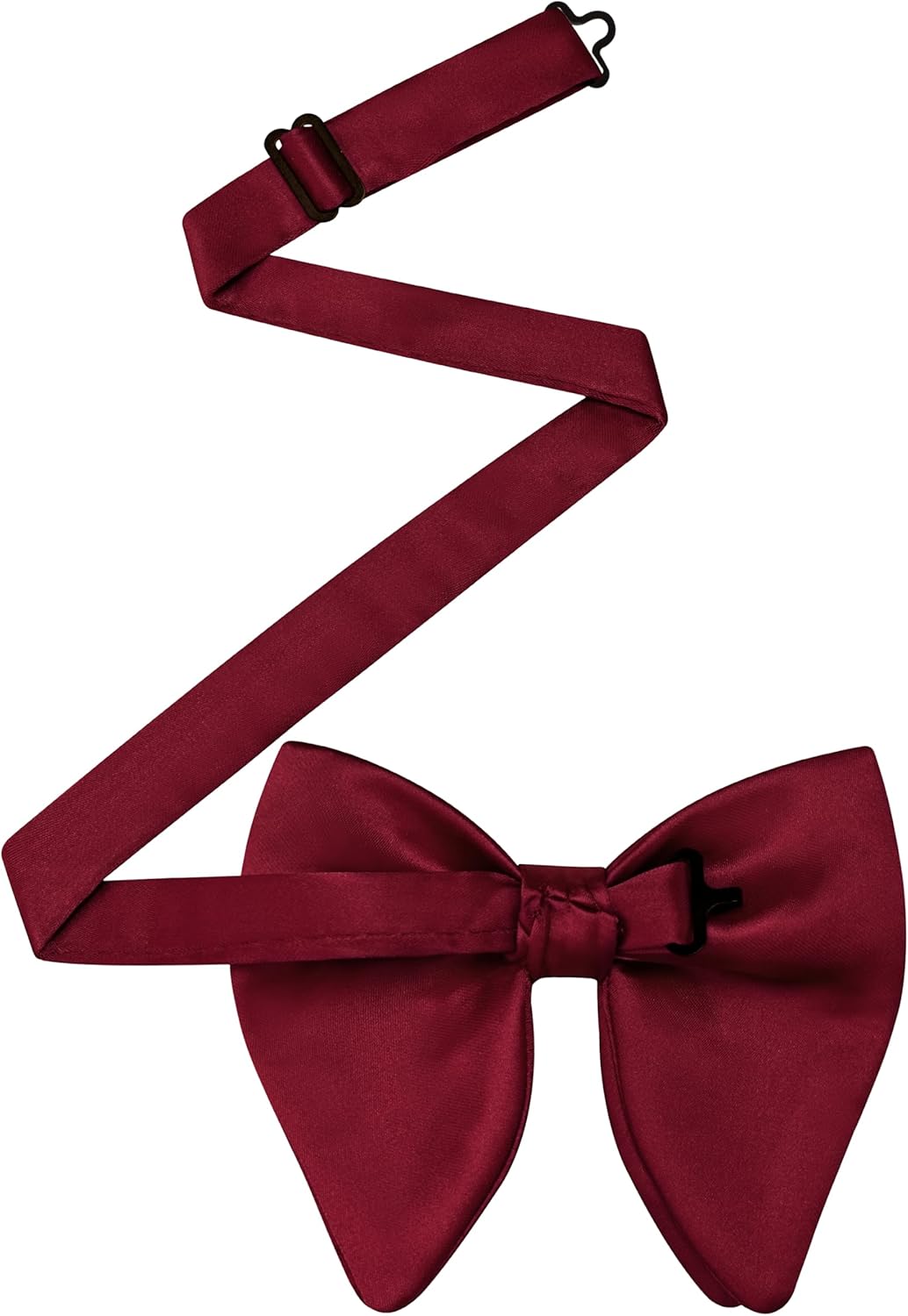 Branduce Solid Color Oversize Pre-tied Bow Tie Quality Adjustable Tuxedo Bowtie for Men Party Wedding - Image 3