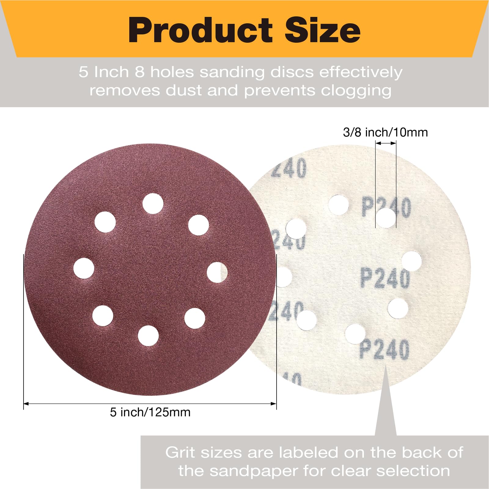 120 Sanding Discs - 5 Inch Grit Set -3 120 Sanding Discs - 5 Inch Grit Set -3