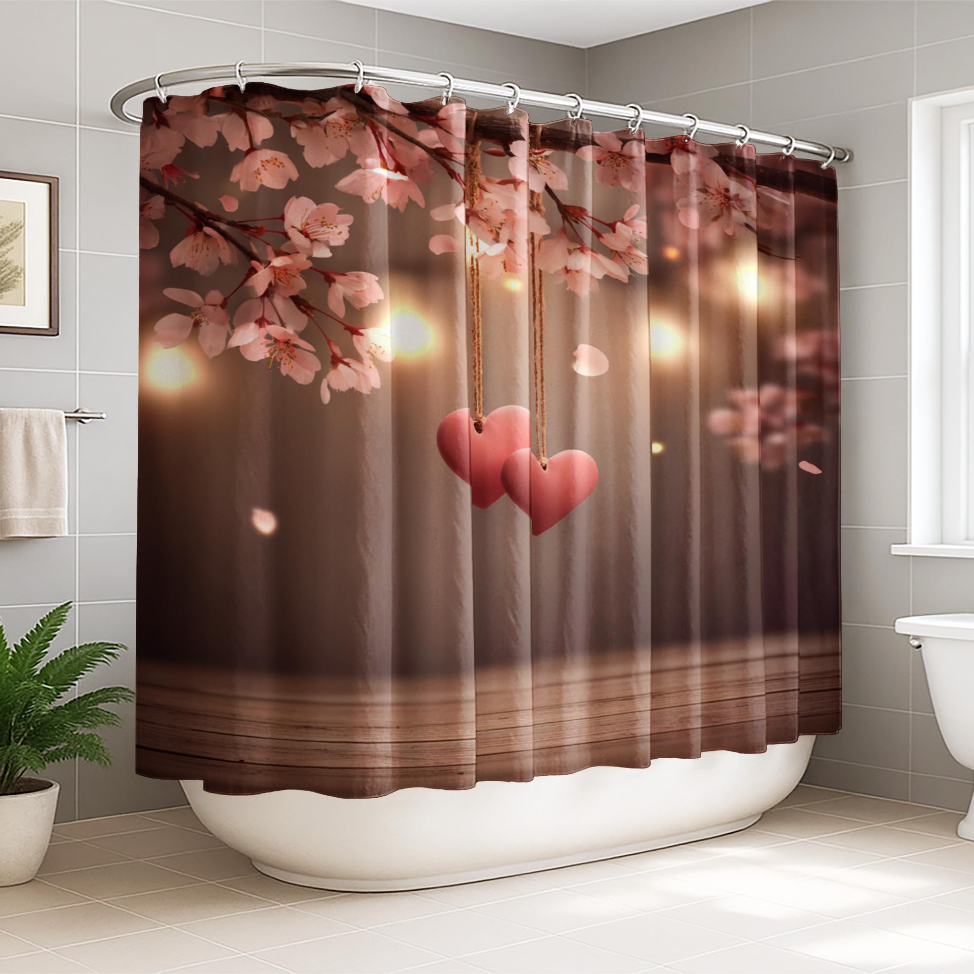 Rideau de douche grand format anti-éclaboussures pour douche italienne