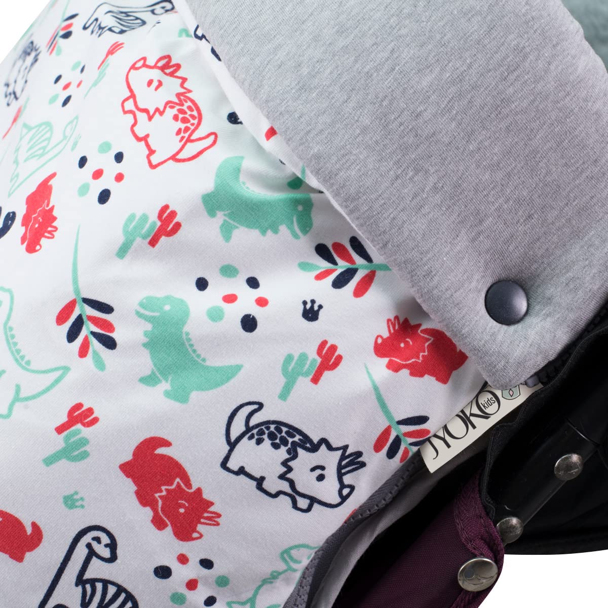 JYOKO Kids Saco para Cochecito Compatible con Baby Jogger City Mini Joolz (Algodon, Dino Party)