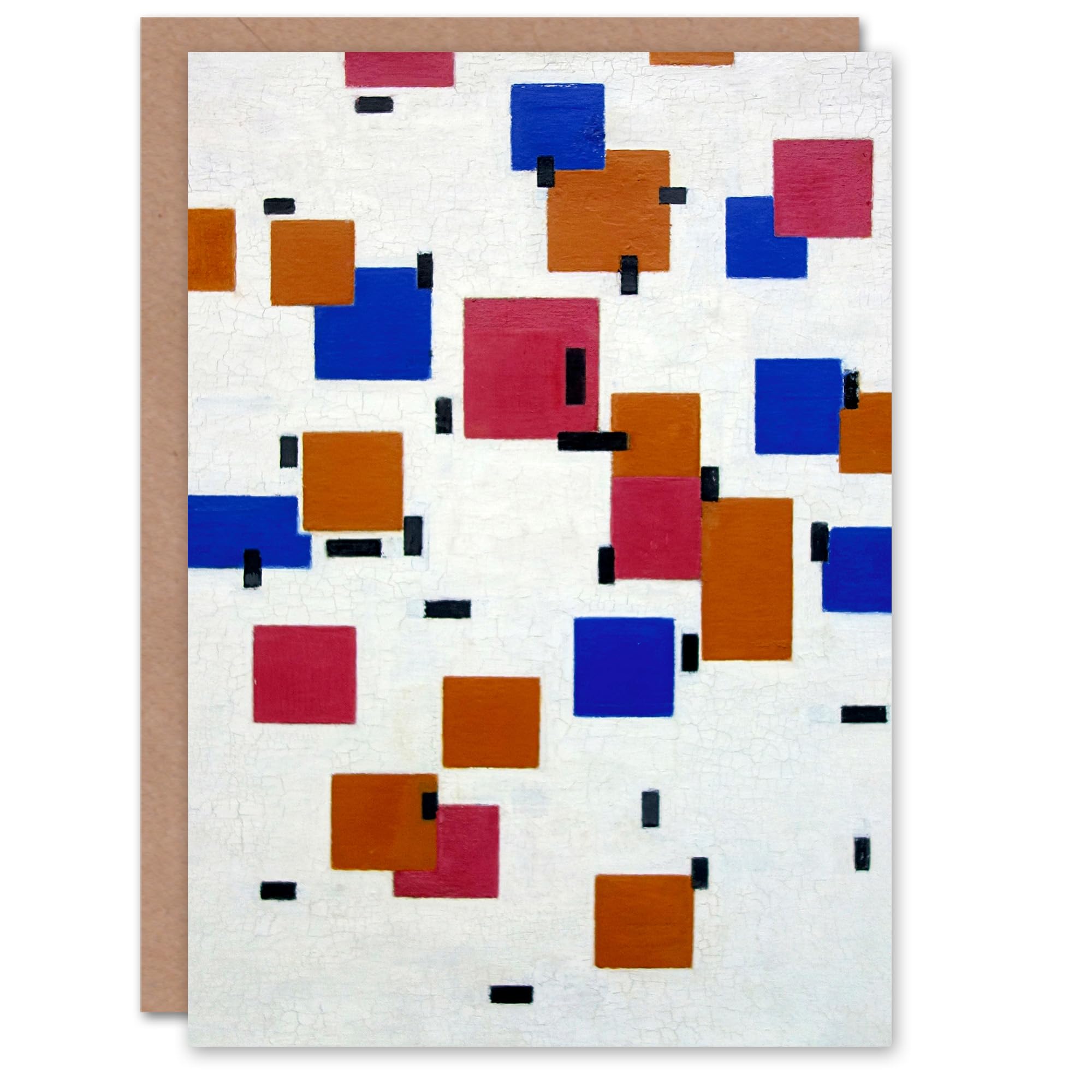 Artery8 Piet Mondrian Art Card Composition in Colour A De Stijl