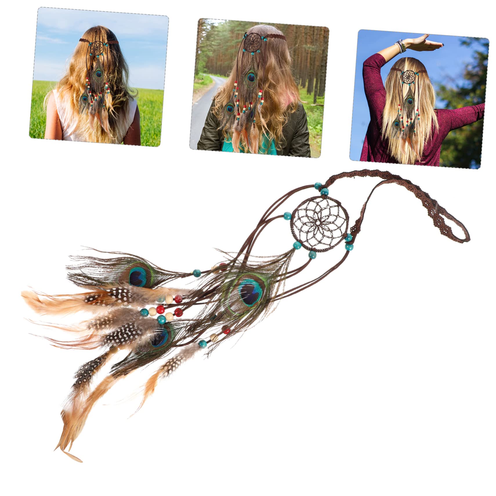 FRCOLOR 3 Diademas Elegantes Para Mujer Estilo Bohemio Estrechas Con Borlas Hechas A Mano Para Cumpleaños De Niñas.