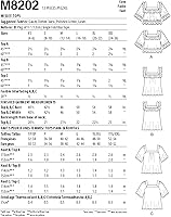 Vista 2 de McCall's Misses' - Kit de patrón de costura con cuello cuadrado, código M8202, tallas XSM-S-M, multicolor