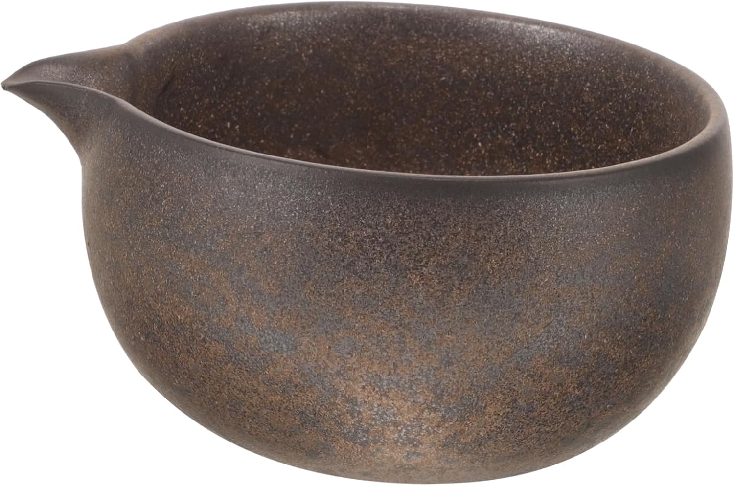 Kichvoe Ceramic Matcha Tea Bowl with Spout Japanese Traditional Tea Cup Retro Design Easy Pouring Pottery for Matcha