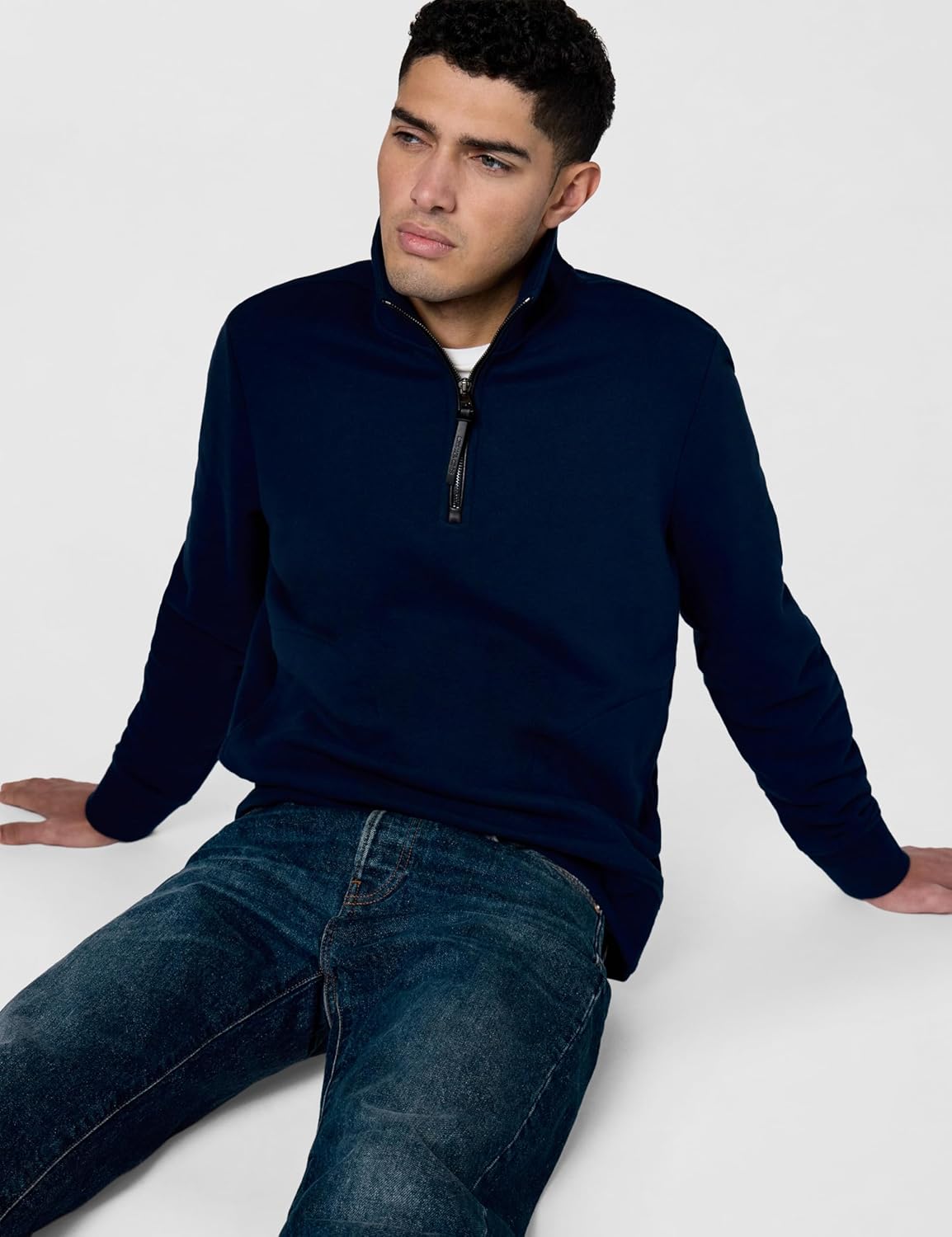 Michael Kors mens Elevated Quarter Zip Sweater - Image 2