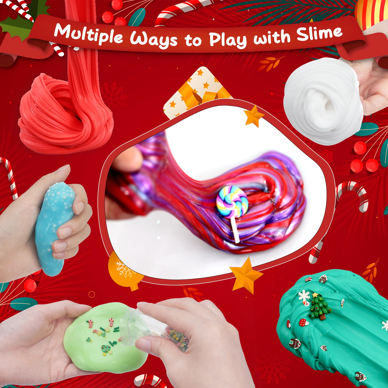 Goffii Slime Advent Calendar 2025, Christmas Countdown Calendar 24 Days, Butter and Crystal Slime with Accessories - Image 3