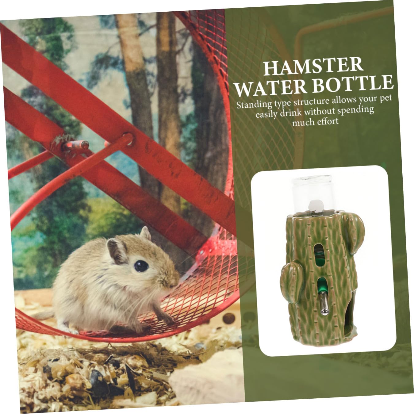 Stehende Trinkflasche für Hamster Transparente Wasserflasche Praktischer Wasserspender für Chinchilla Einfache Handhabung Auslaufsichere Konstruktion für Haushalt