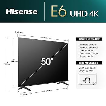 Hisense 50インチ E6Nシリーズ UHD 4K 新品 E6N | ハイセンスジャパン株式会社