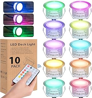 10 Pack Led Decking Lights RGBW Multicolor Ch...,