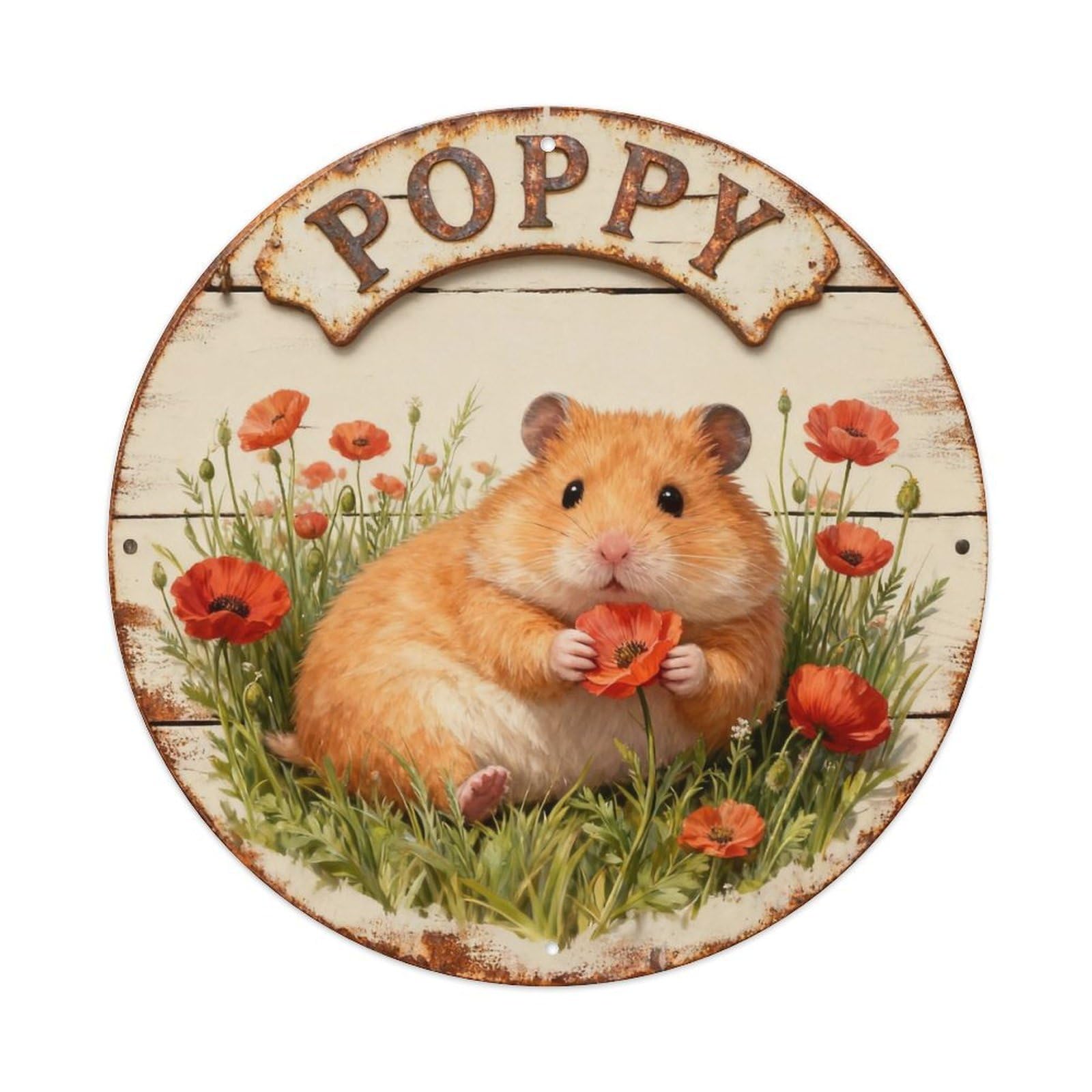Poppy Sign Metal Tin Sign Plaque