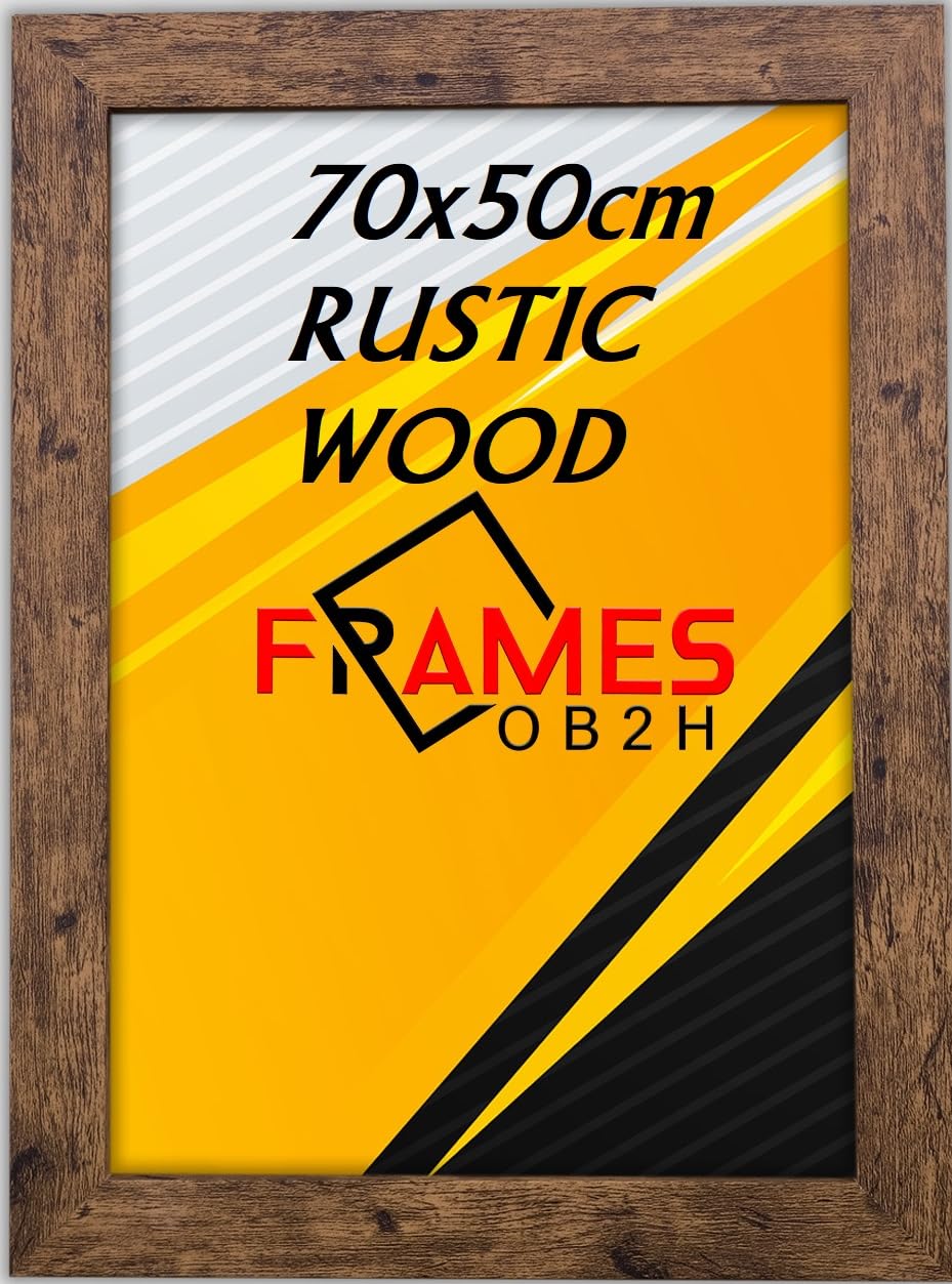 OB2H 70x50cm Rustic Wood Poster Frame Picture Frame