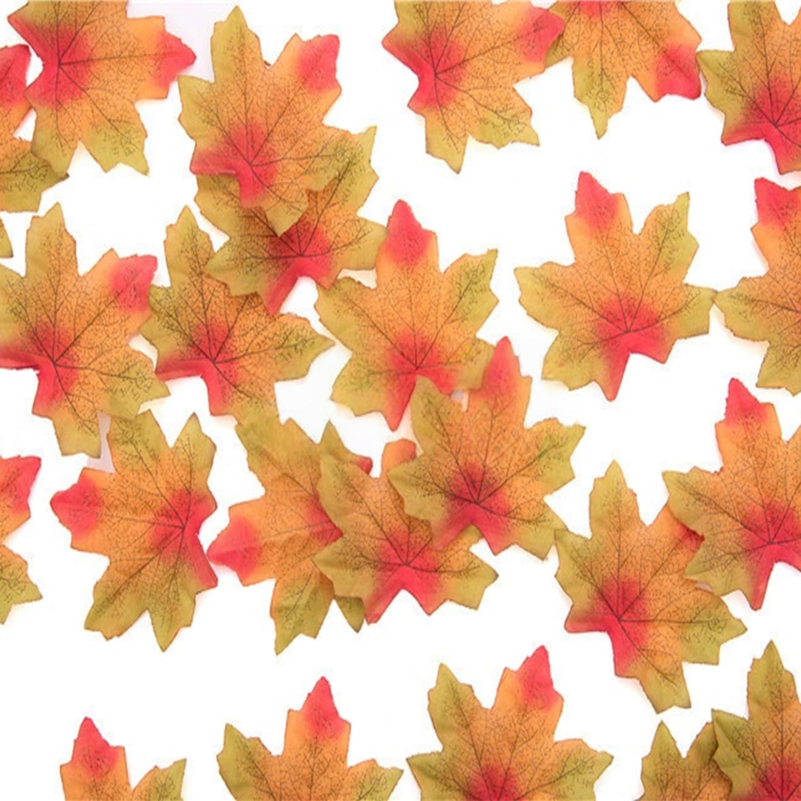 NEWFT 50Ps 8CM Realistic Maples In Assorted Color For Autumn Crafts And Party Decoration