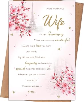 Anniversary Card Gift for Wife