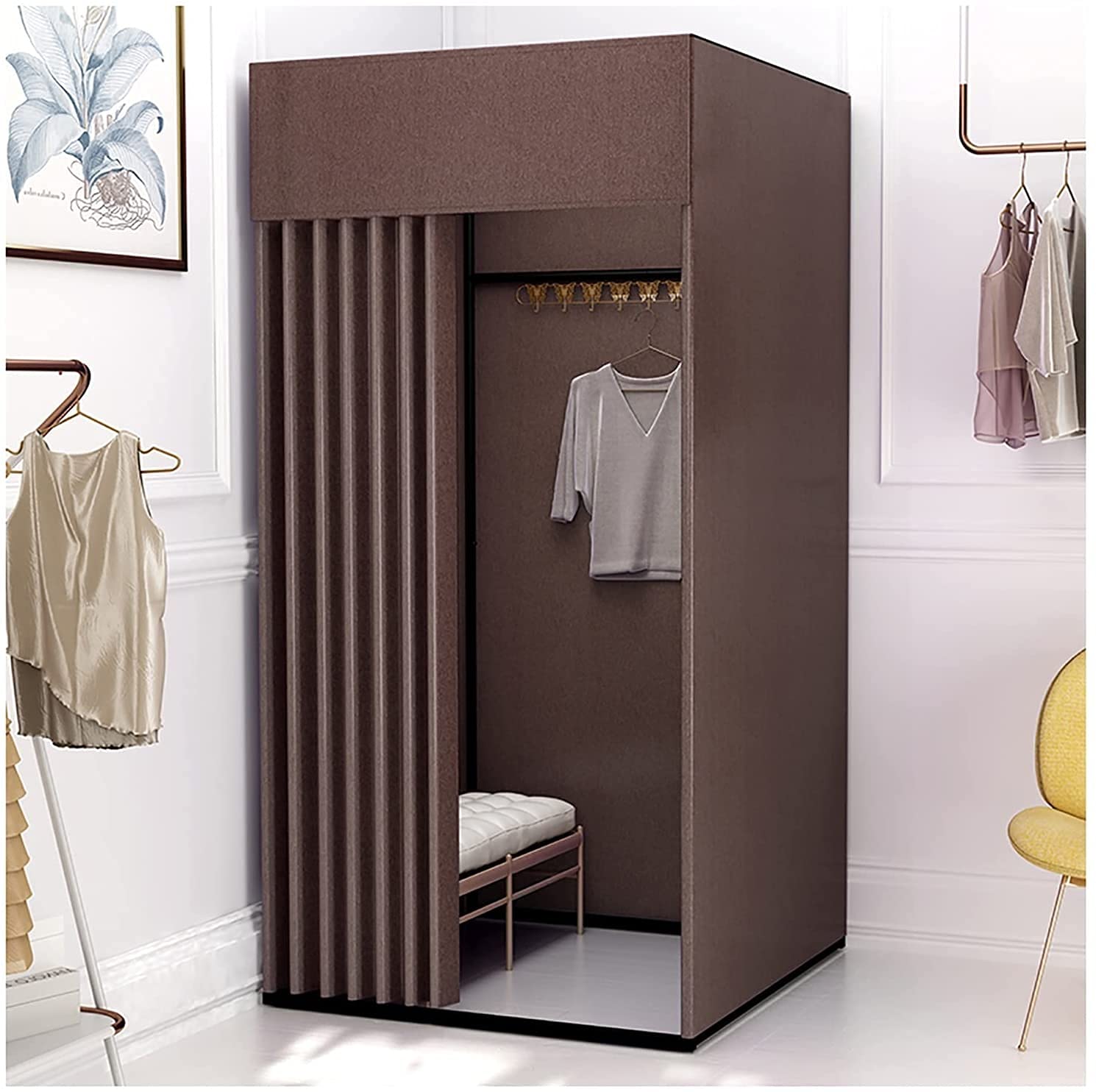 Cabine d'essayage séparateur de pièce vestiaire carré grand espace