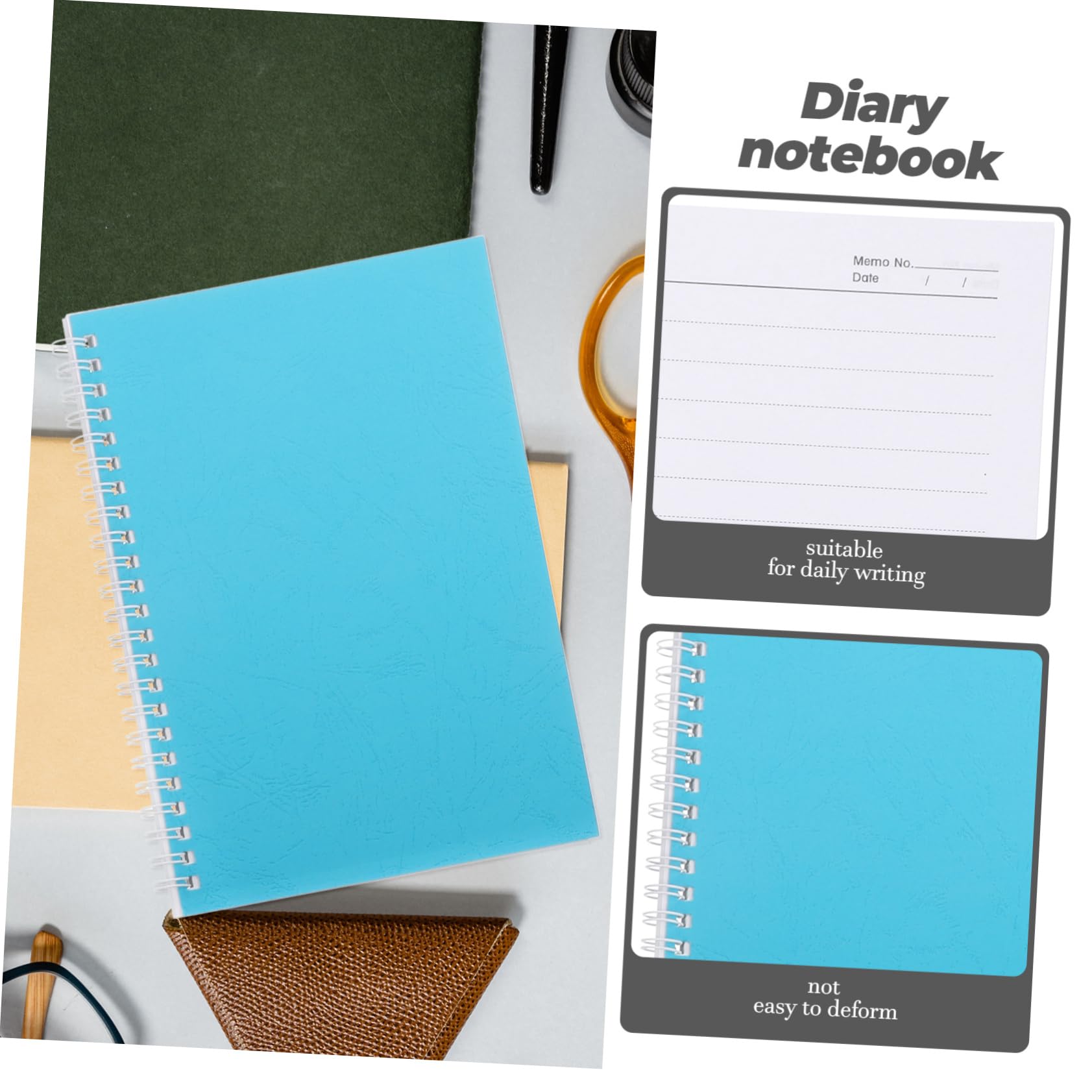 VILLCASE 3 Set Taccuino Estetico Notepadi Quaderno A Spirale Taccuino Per Prendere Appunti Blocco Note Per Riunioni Quaderno Carino Prendere Appunti Sulle Provviste Carta 3 Pezzi * 3