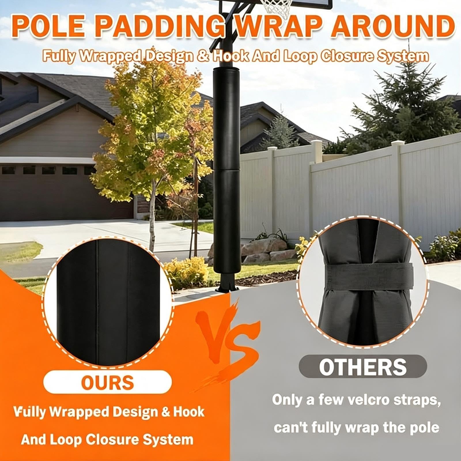 Protector Poste Diámetro 5-26,7cm Impermeable Relleno Resistente