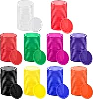 Vista 1 de Coopay 300 unidades de 10 colores de plástico para contadores de aprendizaje, discos de conteo de fichas de bingo para práctica de matemáticas