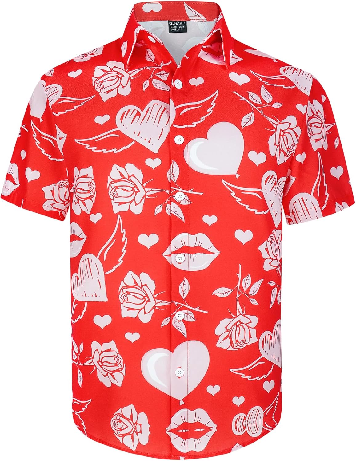Men's Novelty Funny Festival Short Sleeve Button Down Shirts - Image 3