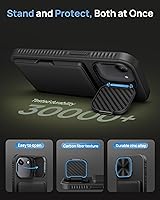 Vista 5 de Funda para iPhone 16e tipo cartera, soporte integrado, tarjetero y cubierta para lente de cámara, protección de cuerpo completo, resistente