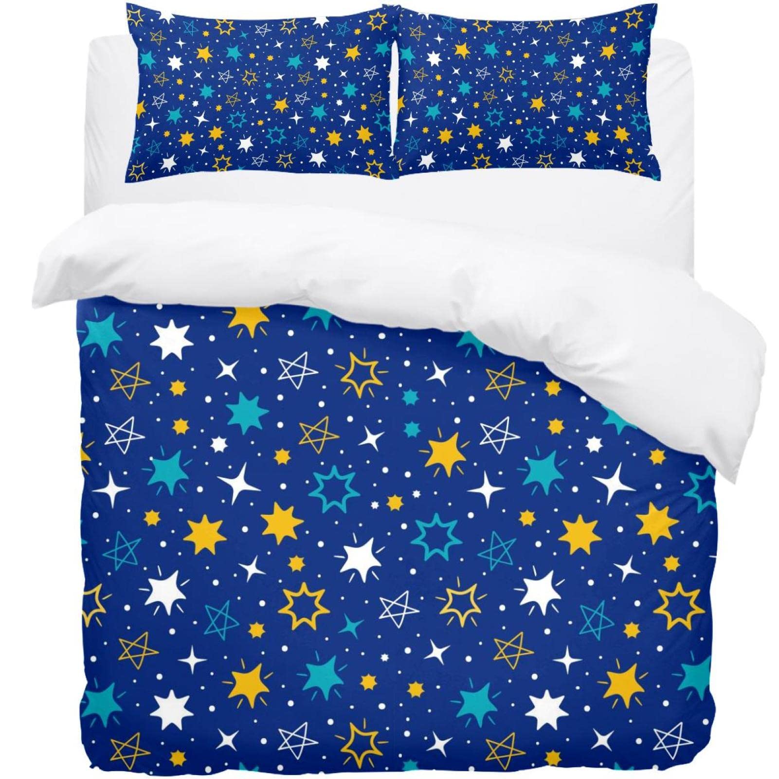 Housse de couette et taies d'oreiller étoiles pour une chambre d'enfant douce et chaleureuse