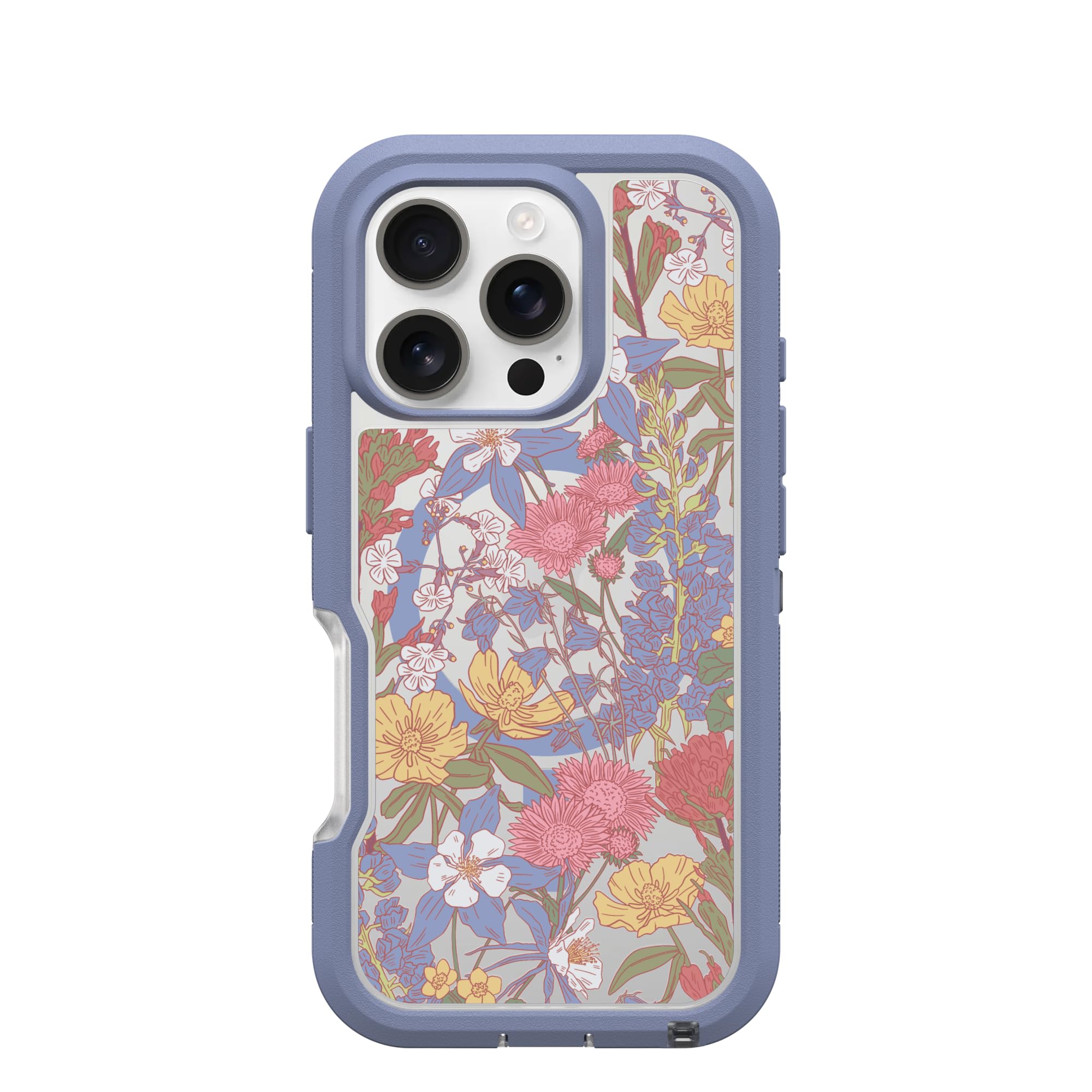 OtterBox iPhone 16 Pro Defender Series XT Clear Case - Floral Purple